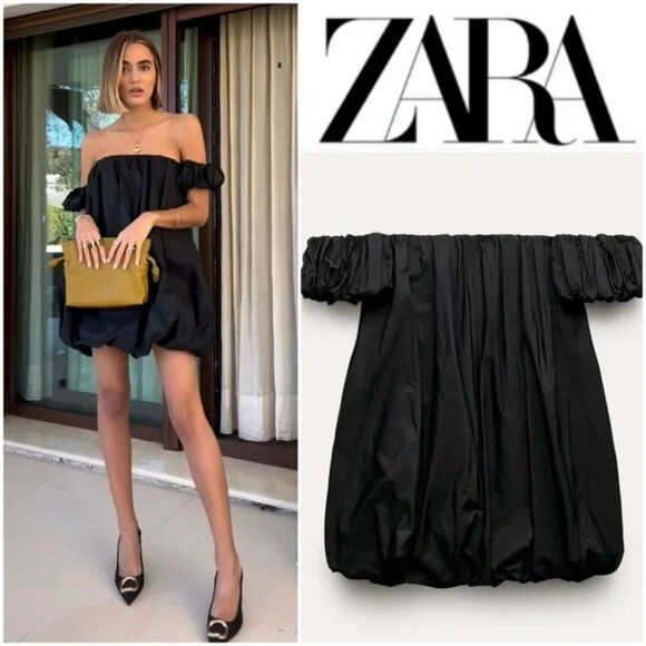 ZARA VOLUMINOUS TAFFETA NEW YEARS DRESS ZW COLLECTION NWT BLOGGER FAV! - Picture 10 of 10